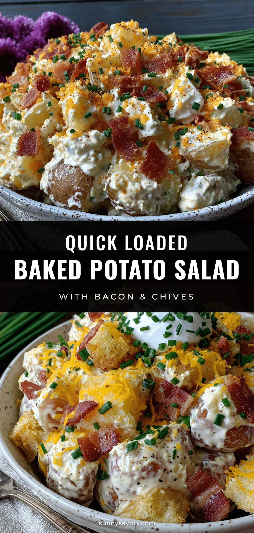 easy loaded baked potato salad with bacon recipe