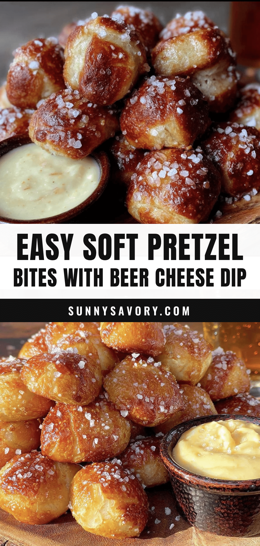 easy soft pretzel bites with beer cheese dip recipe