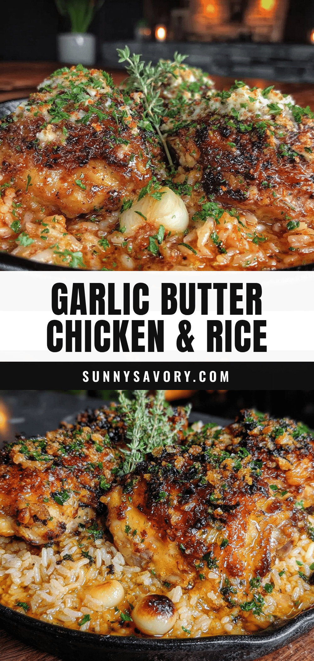 garlic butter chicken and rice recipe