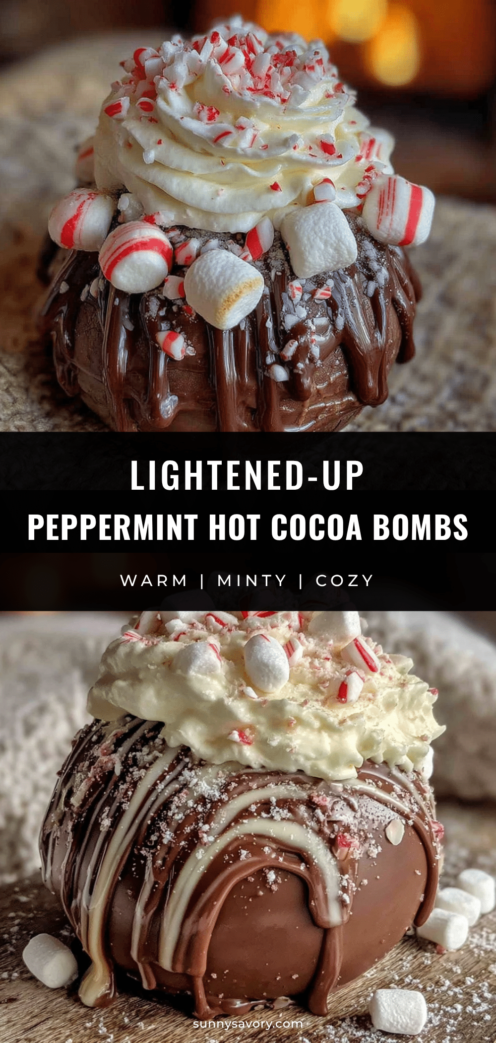 lightened-up peppermint hot cocoa bombs recipe