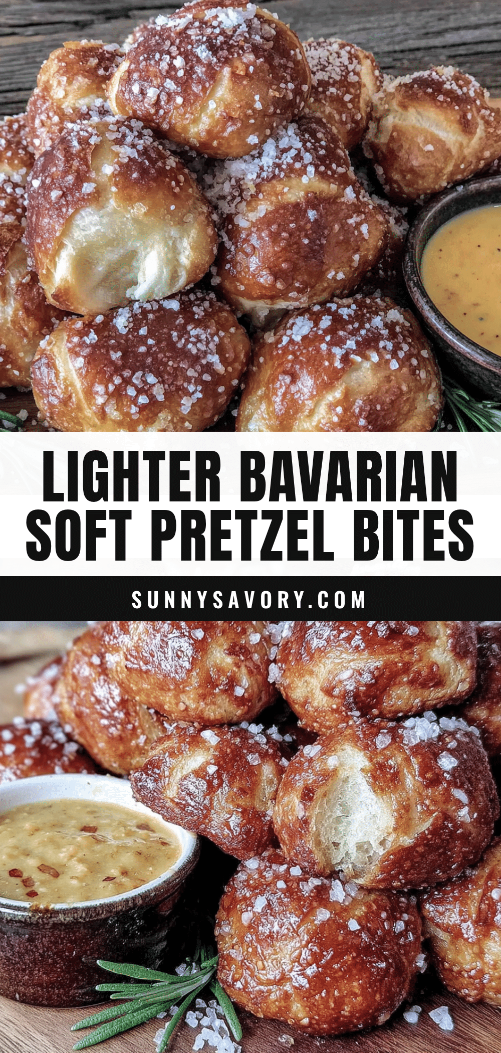 Lighter Bavarian Soft Pretzel Bites with Easy Beer Cheese Dip recipe