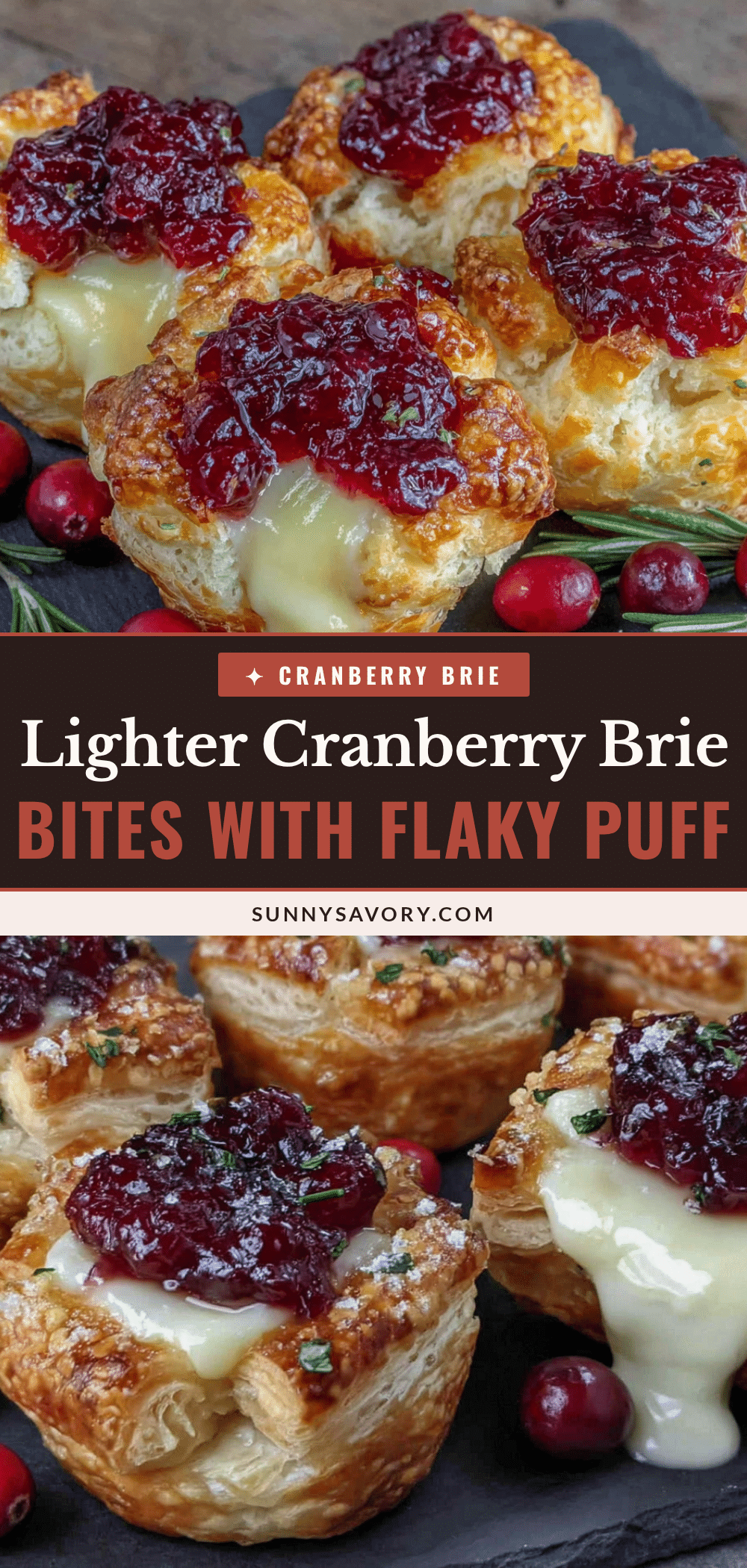 lighter cranberry brie bites recipe