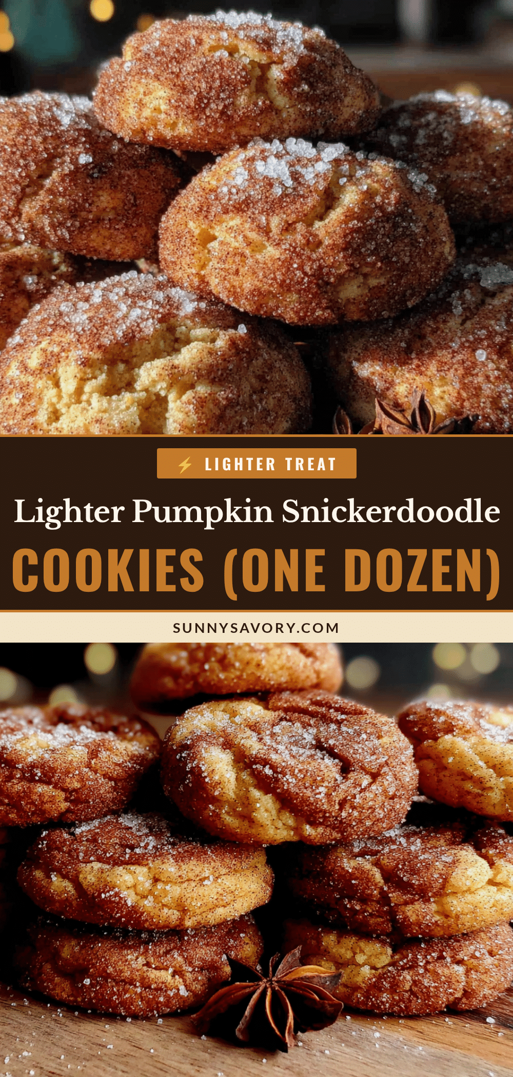 lighter pumpkin snickerdoodle cookies recipe