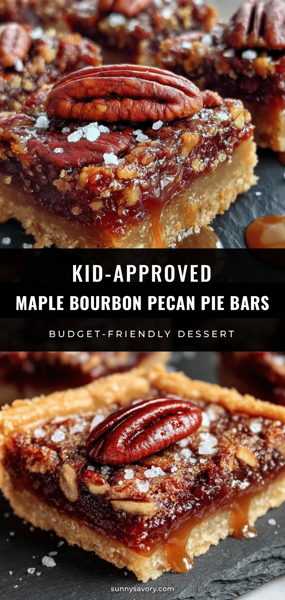 maple bourbon pecan pie bars recipe