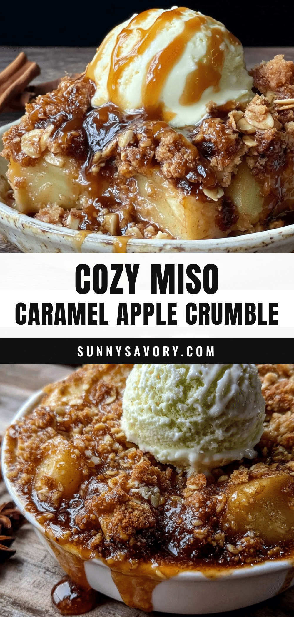 miso caramel apple crumble recipe