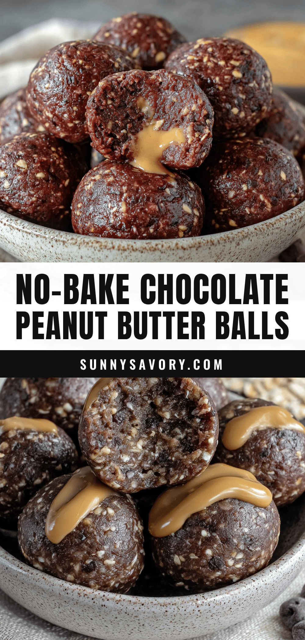 no-bake chocolate peanut butter energy balls recipe