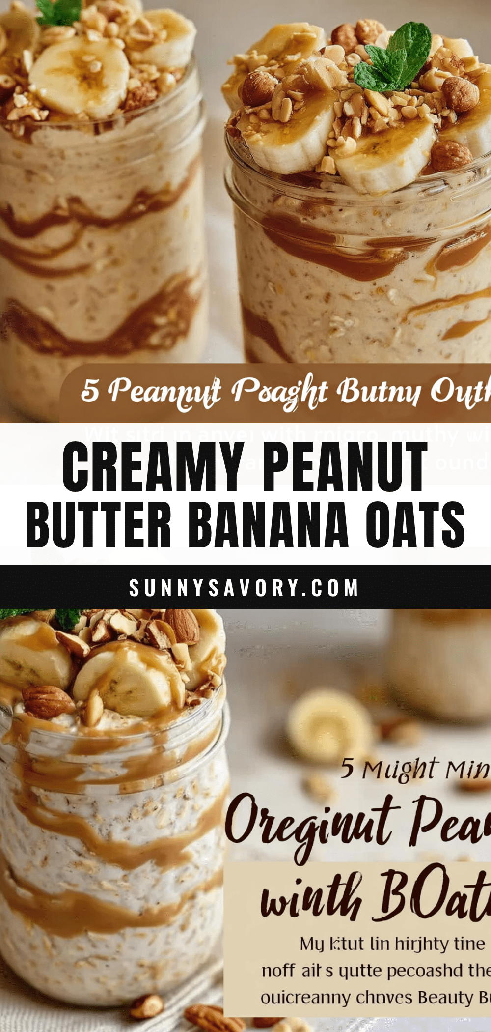 peanut butter banana overnight oats recipe