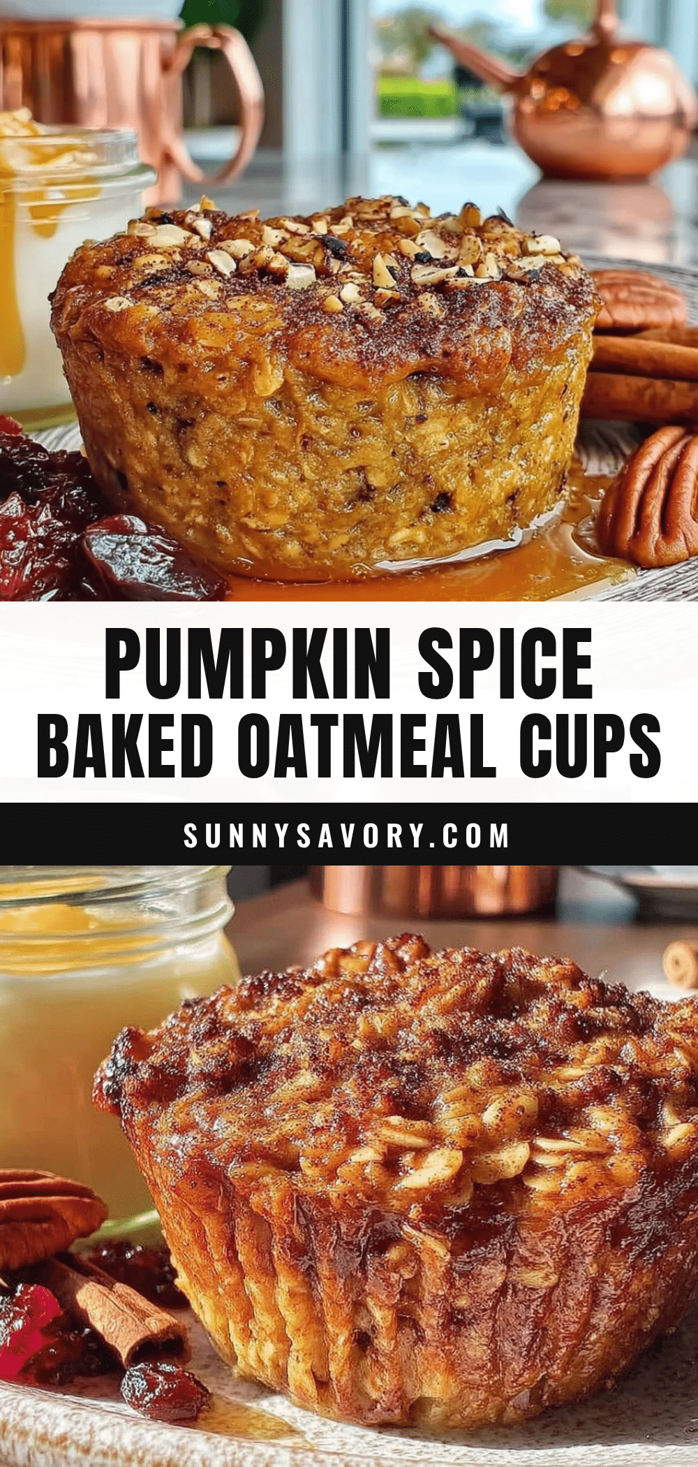pumpkin spice baked oatmeal cups recipe