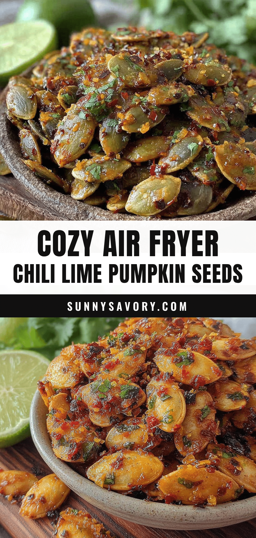 air fryer chili lime pumpkin seeds recipe
