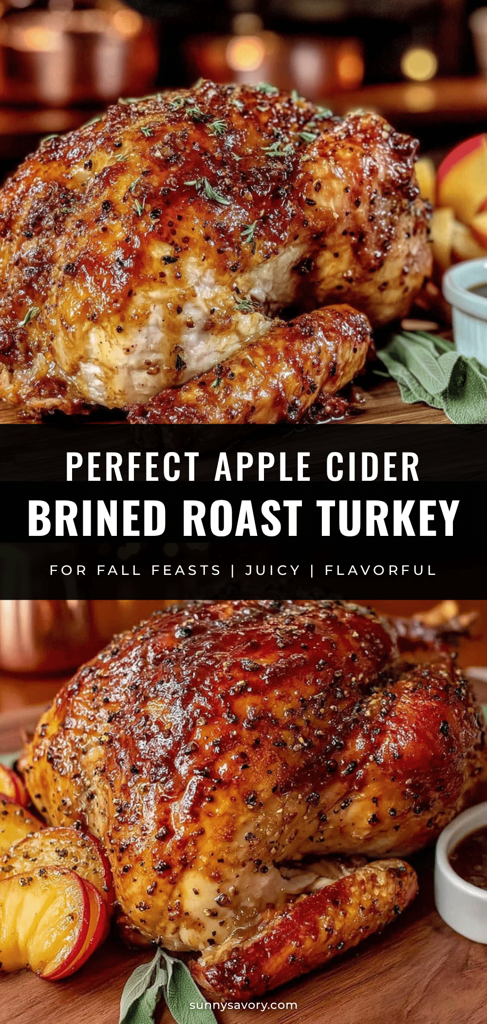 apple cider brined roast turkey recipe