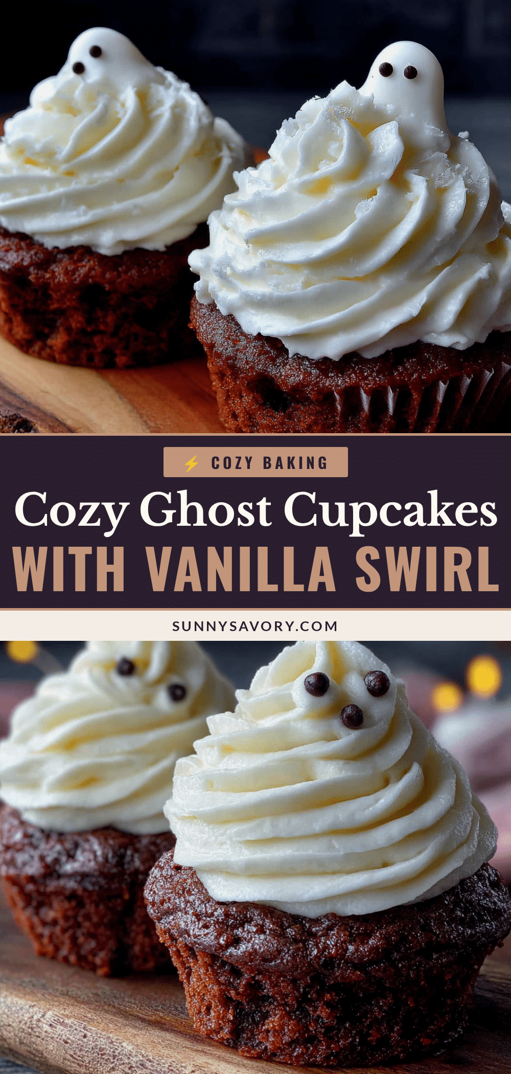 cozy ghost cupcakes recipe