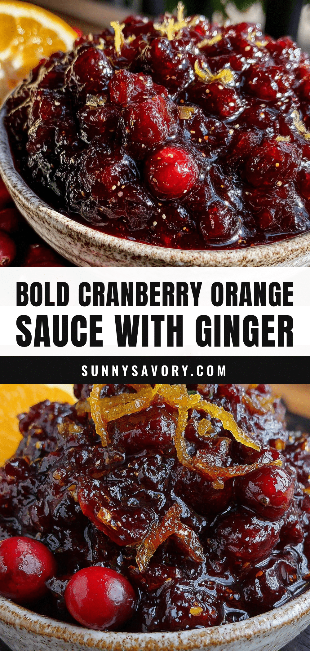 cranberry orange sauce with fresh ginger recipe