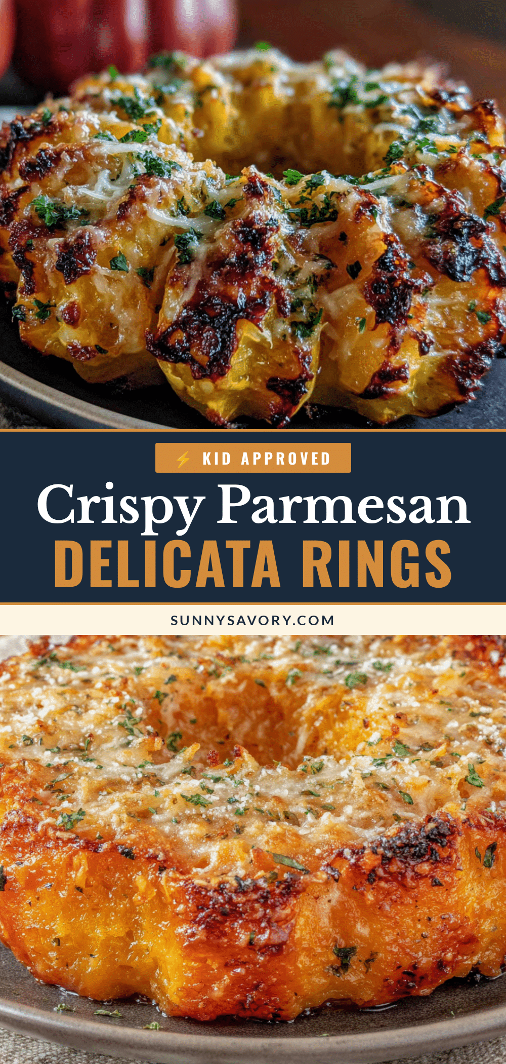 crispy parmesan baked delicata rings recipe