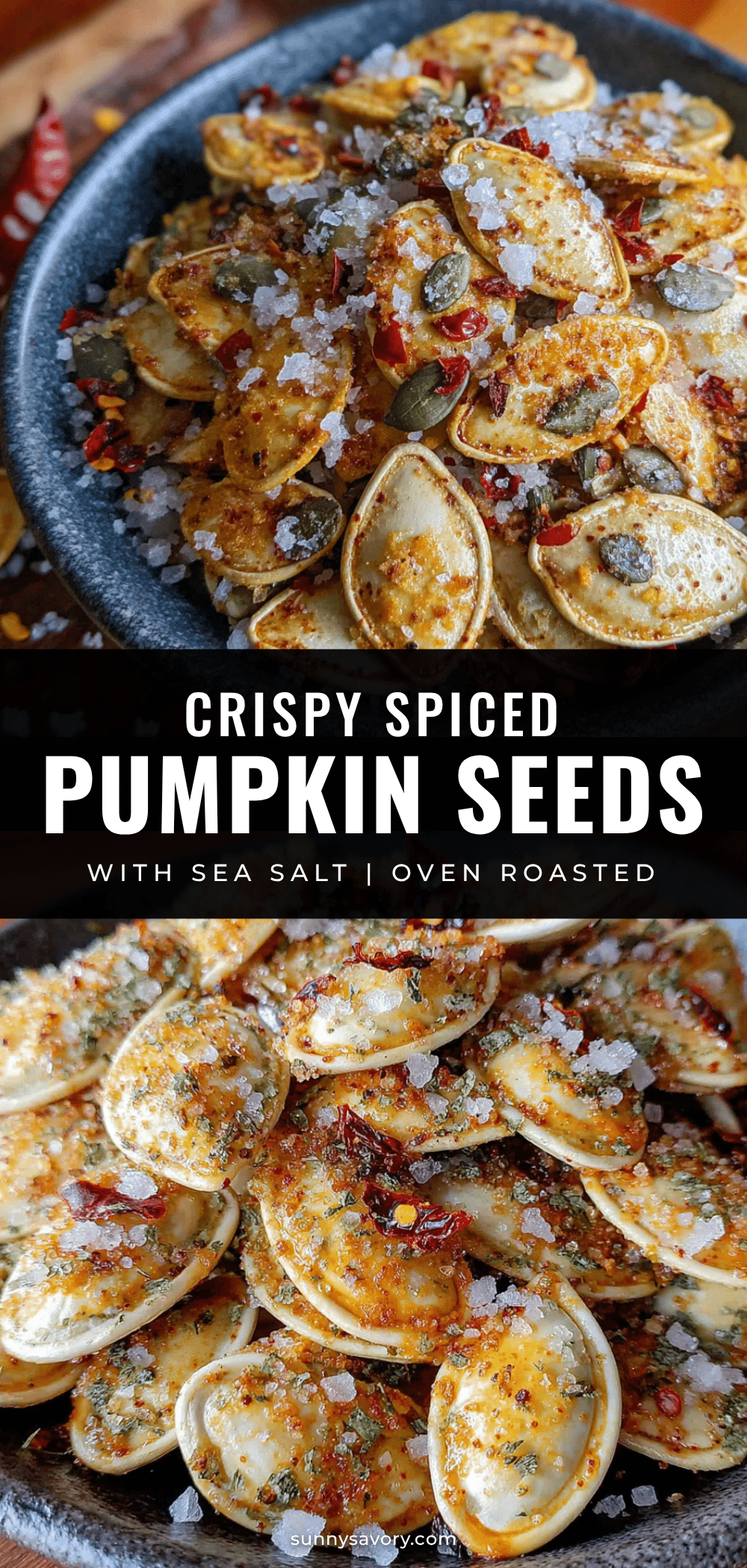 crispy spiced pumpkin seeds with sea salt recipe