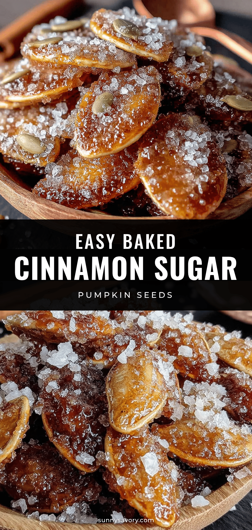 easy baked cinnamon sugar pumpkin seeds recipe