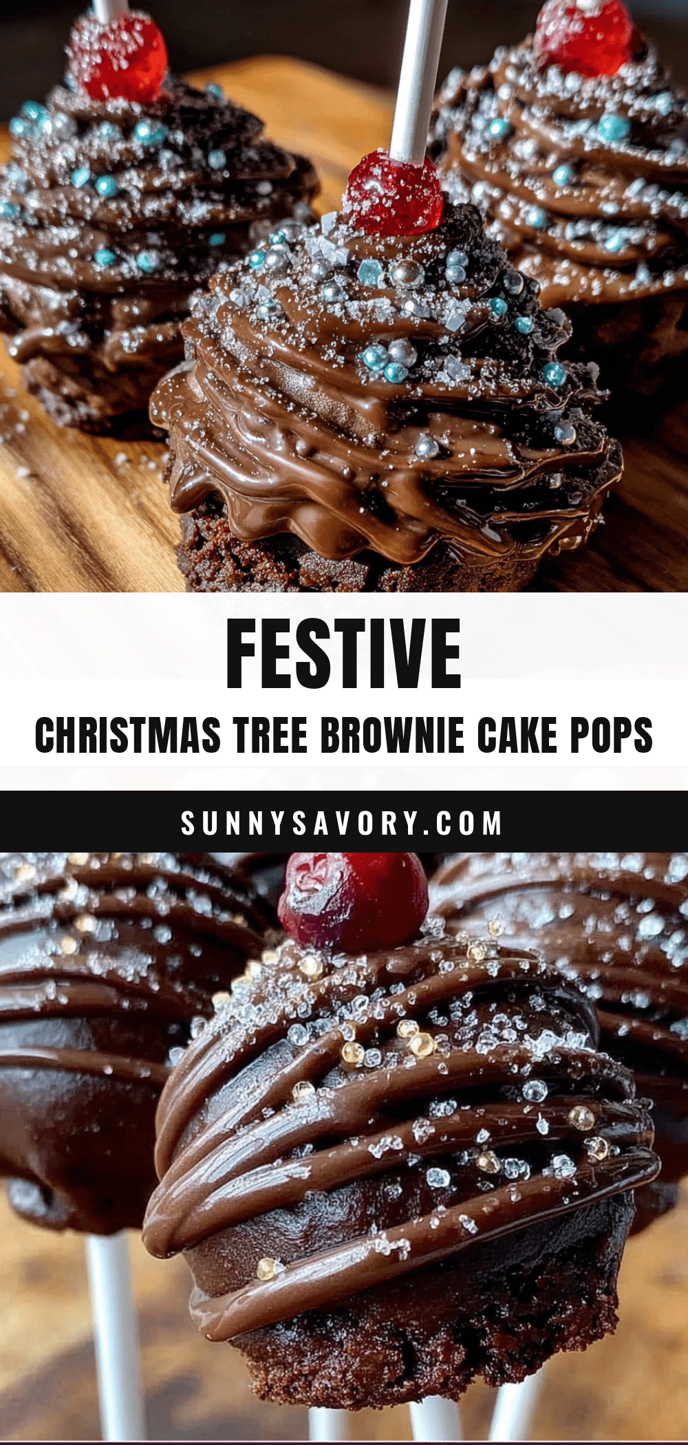 festive christmas tree brownie cake pops recipe