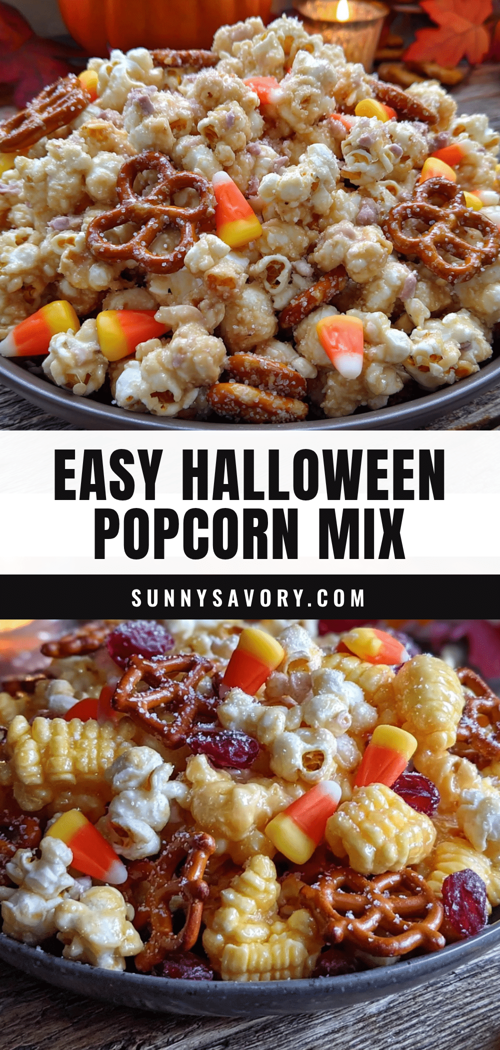 Halloween popcorn mix recipe