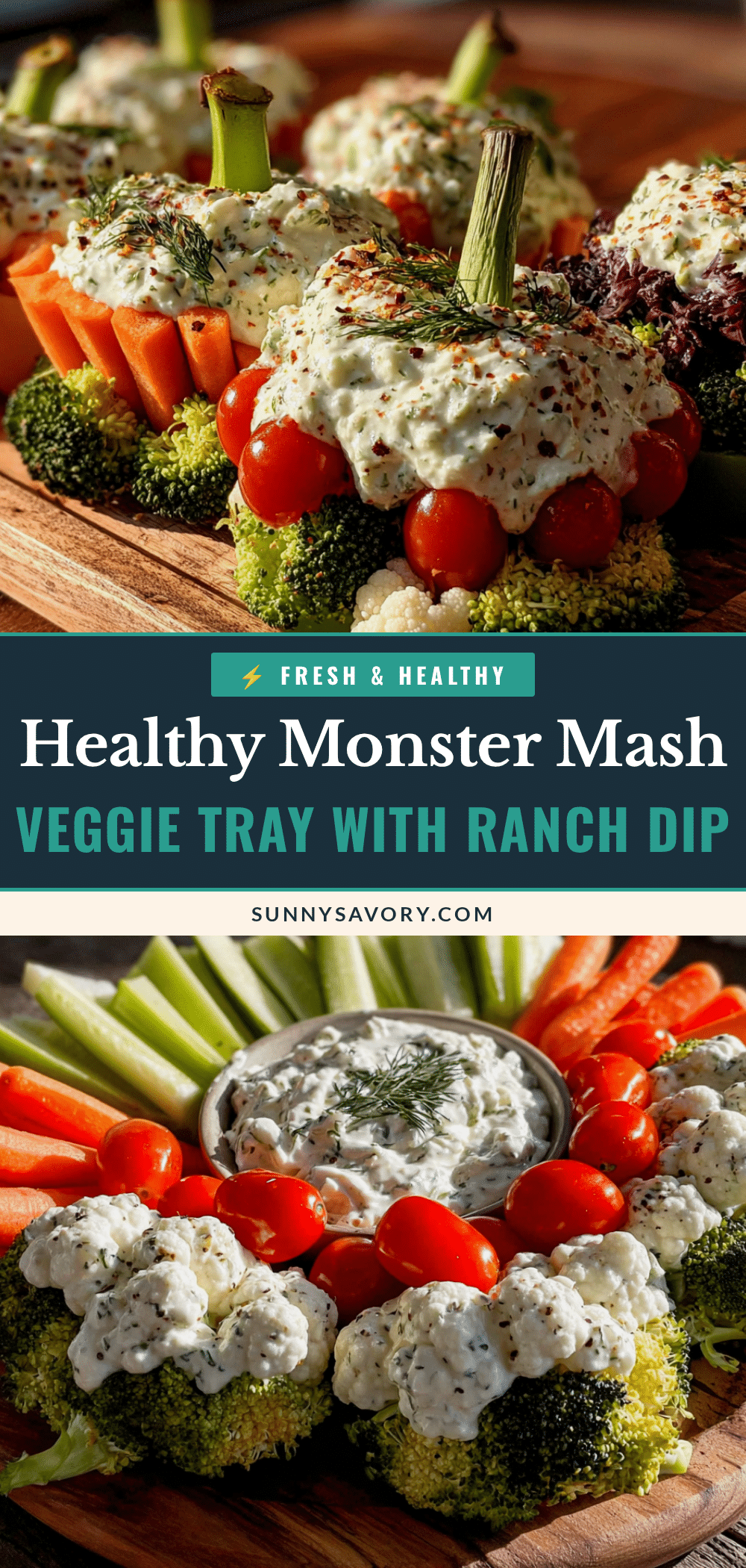healthy monster mash veggie tray recipe
