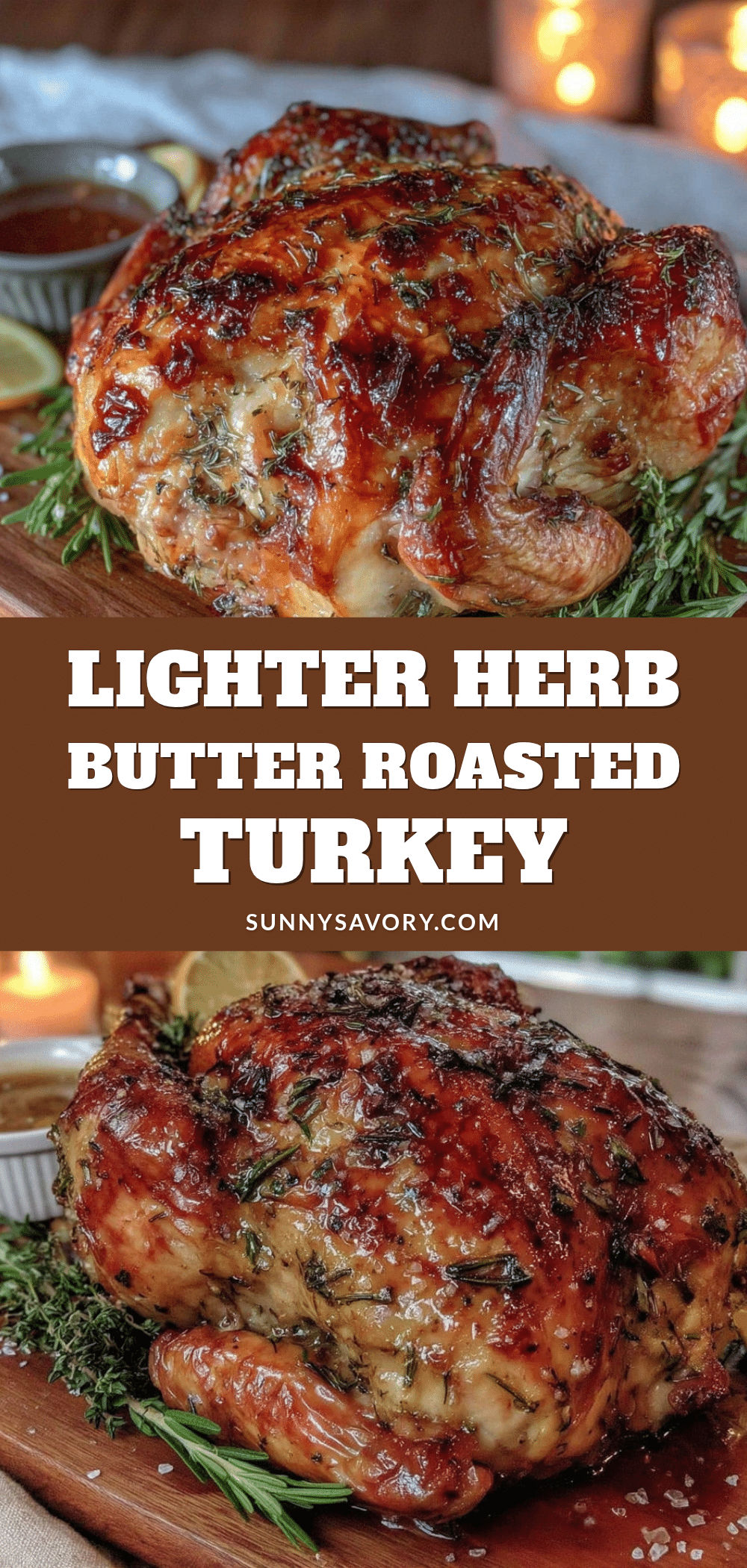 lighter herb butter roasted turkey recipe