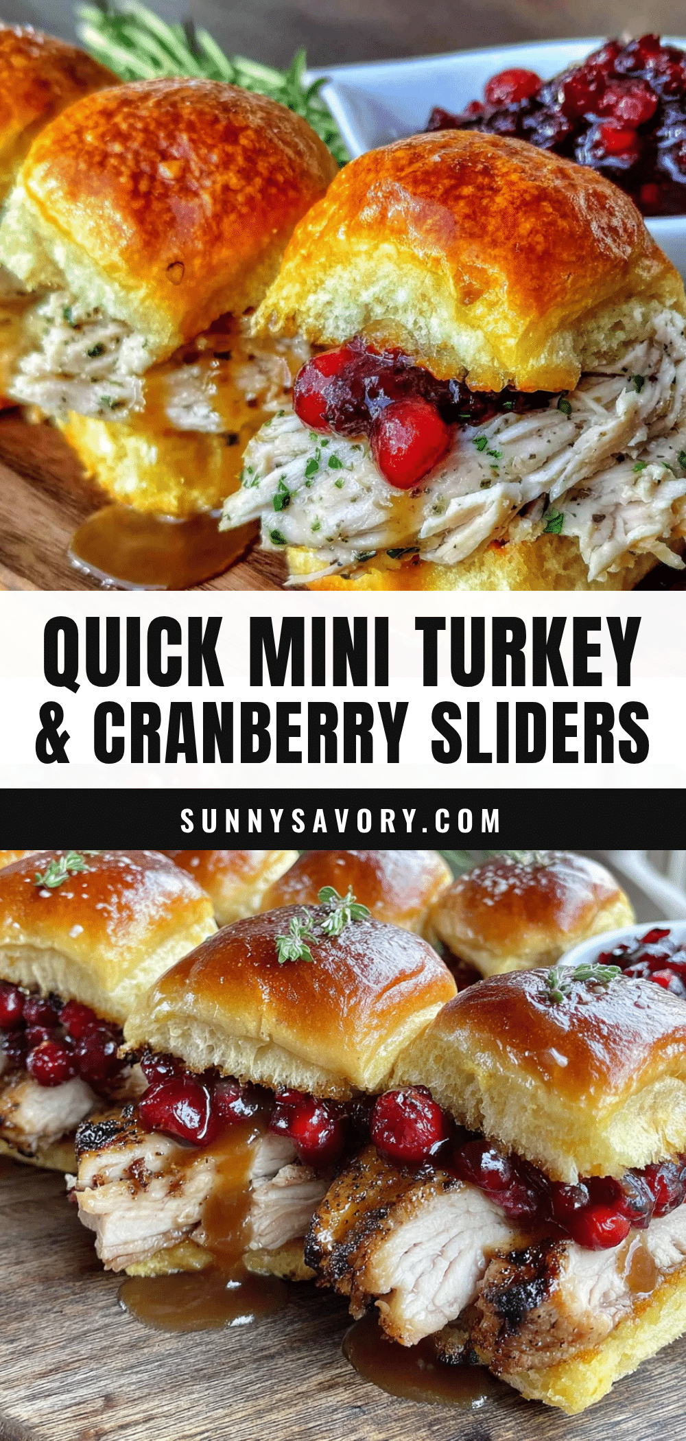 Mini Turkey Cranberry Sliders recipe