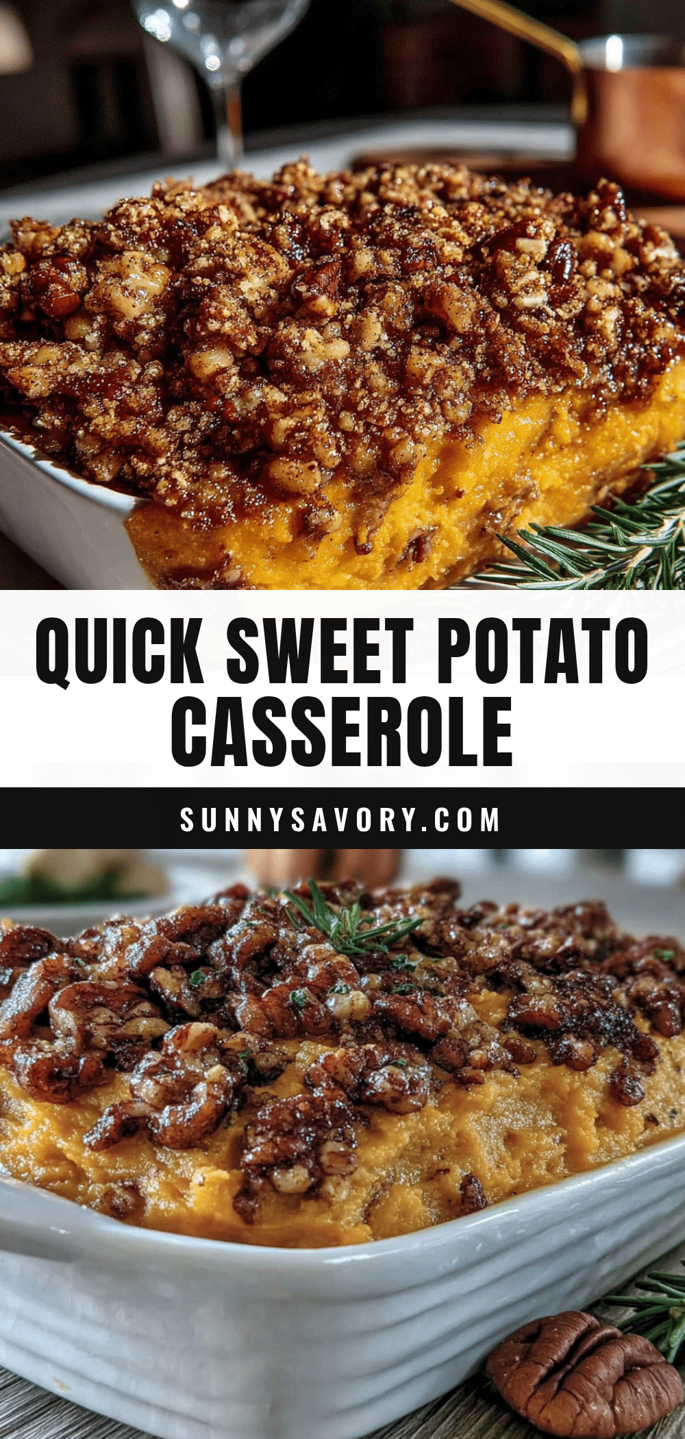 quick sweet potato casserole with pecan streusel recipe
