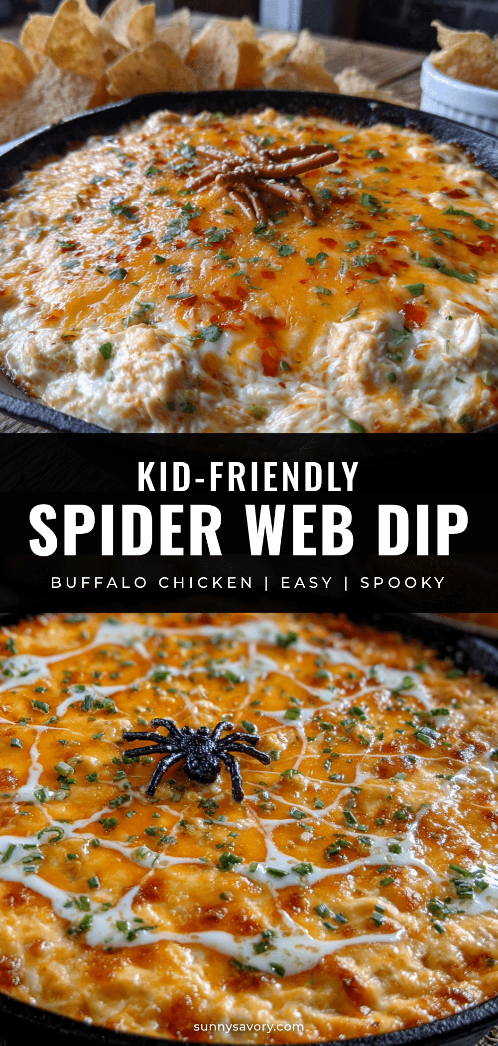 spider web buffalo chicken dip recipe