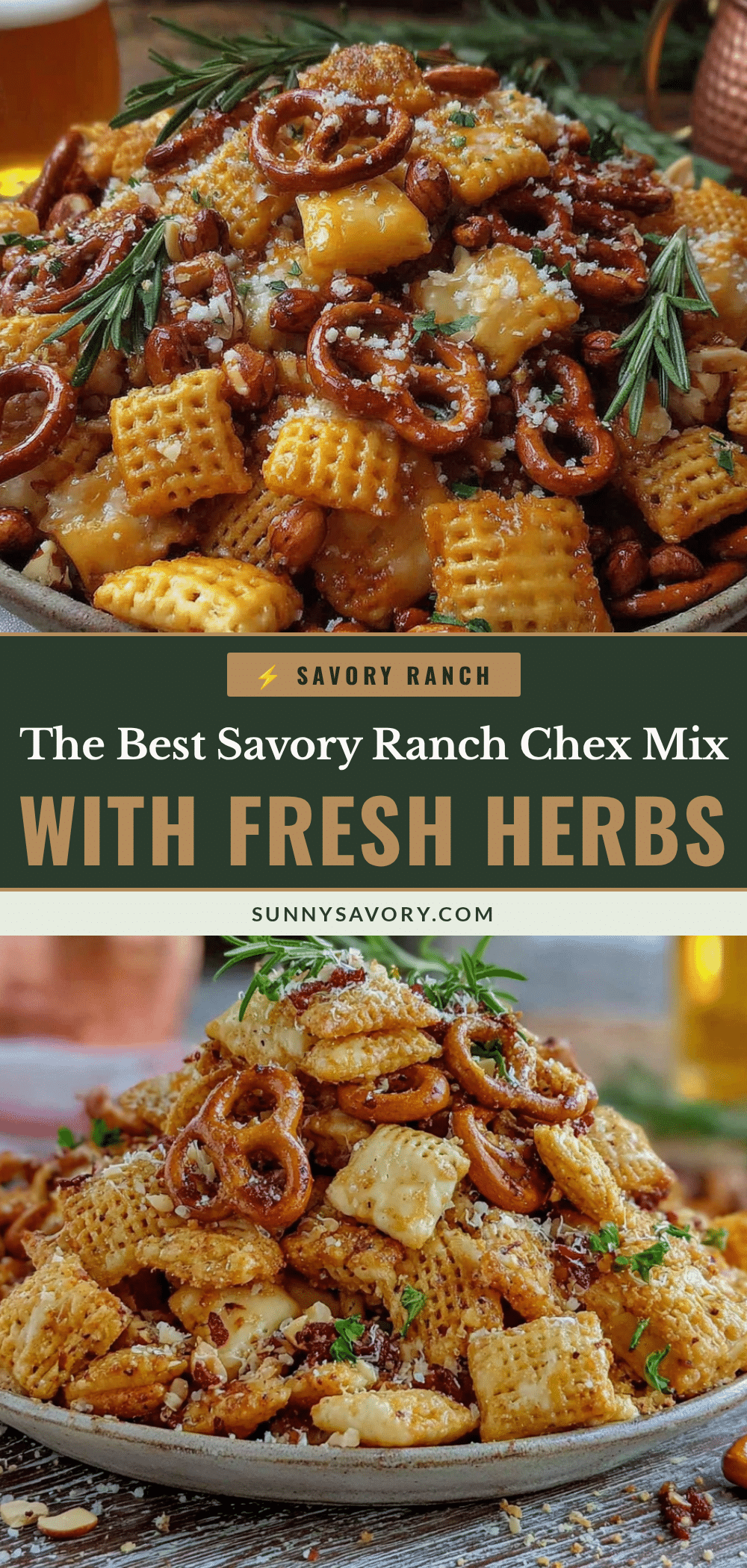 best savory ranch chex mix with fresh herbs recipe
