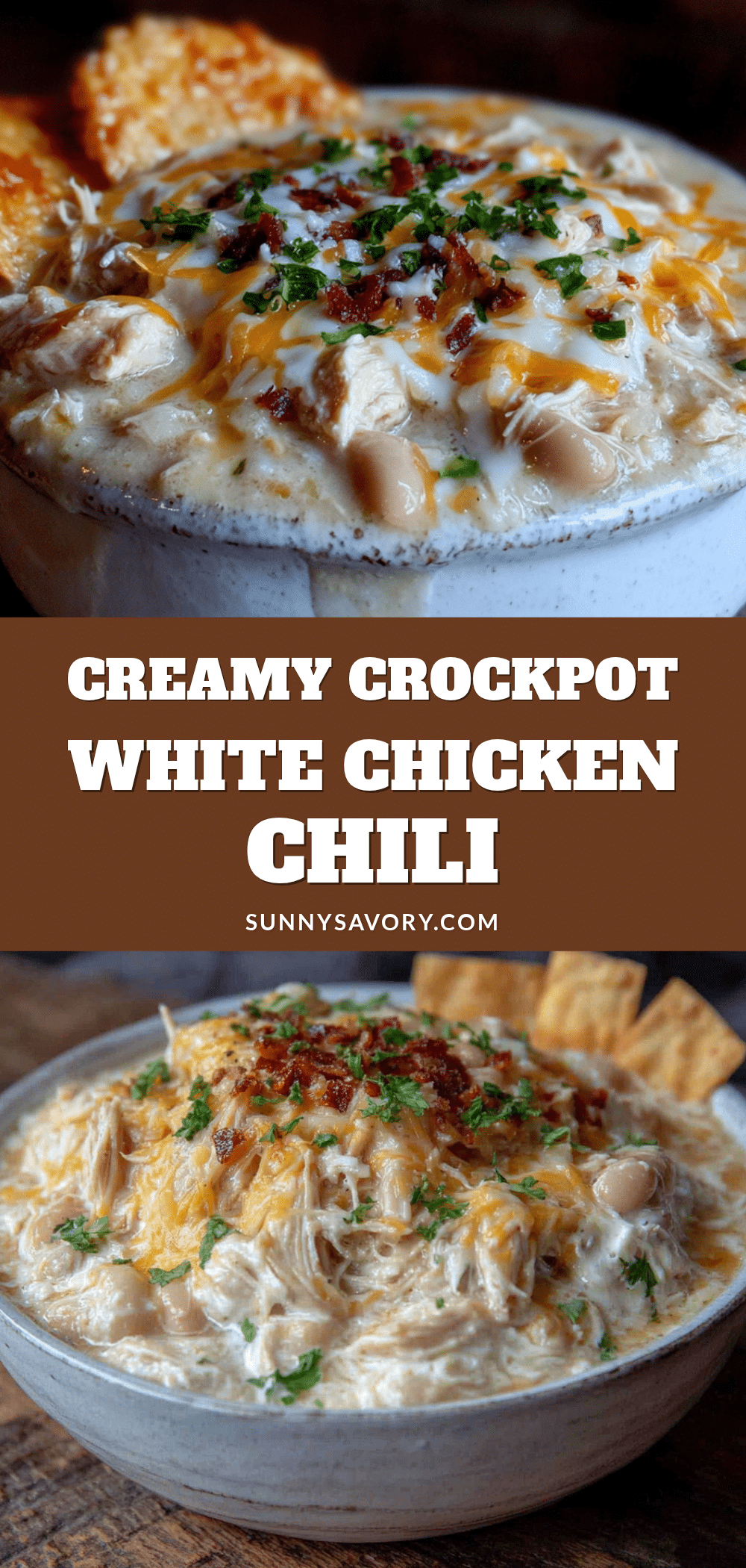 creamy crockpot white chicken chili recipe