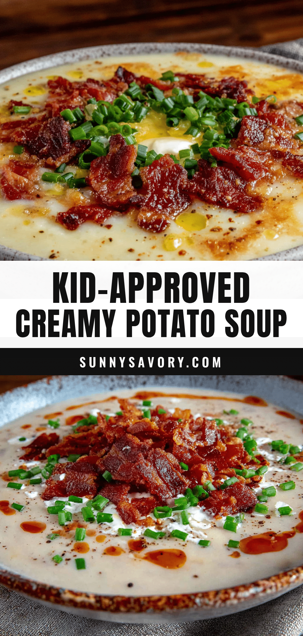 kid-approved creamy potato soup with bacon recipe